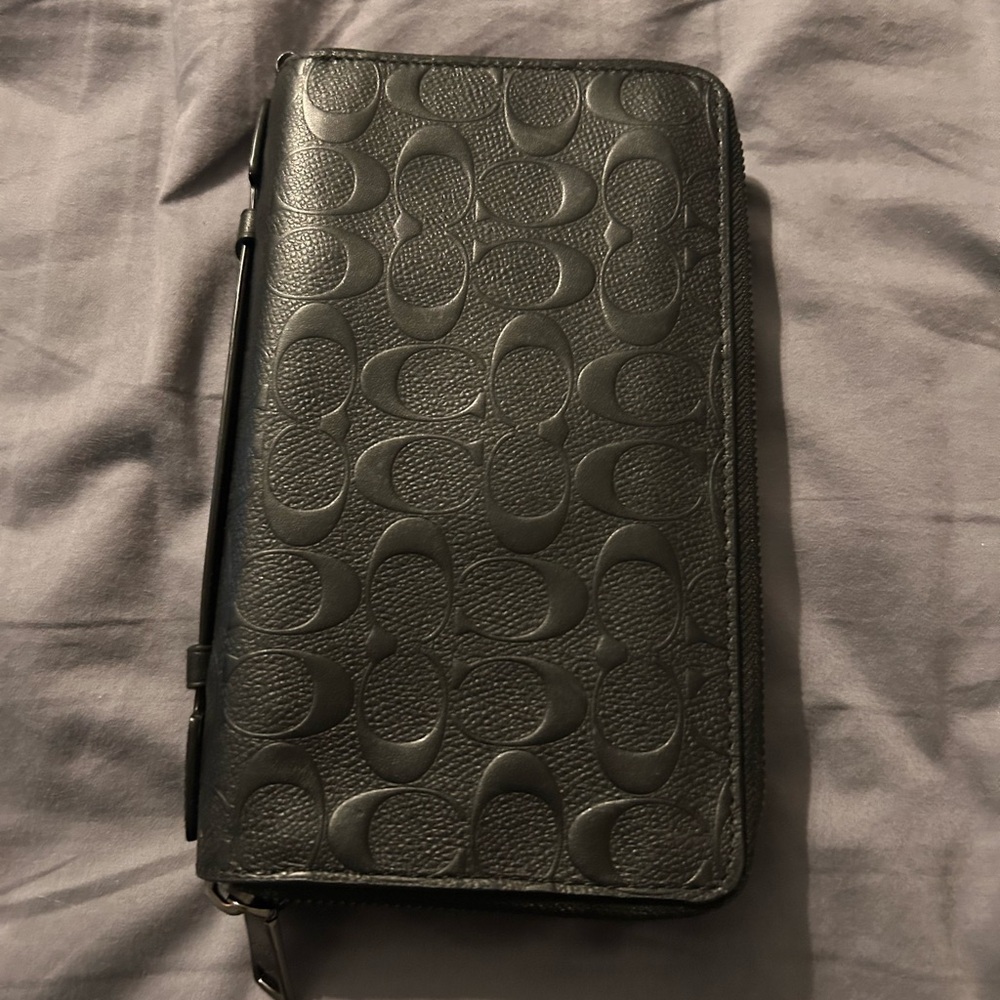 Coach Black Embossed Wallet